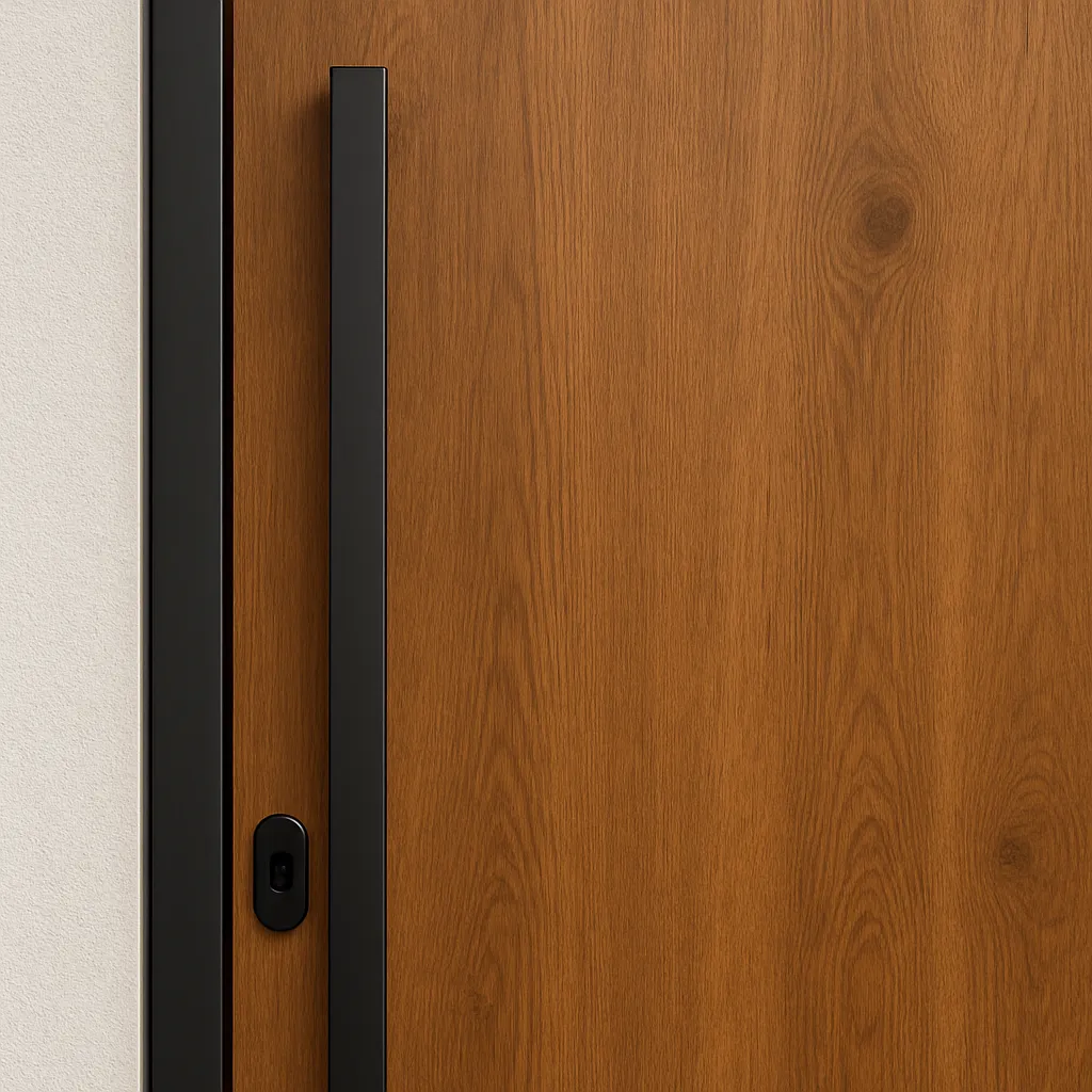 Haustür Holzoptik Nahaufnahme